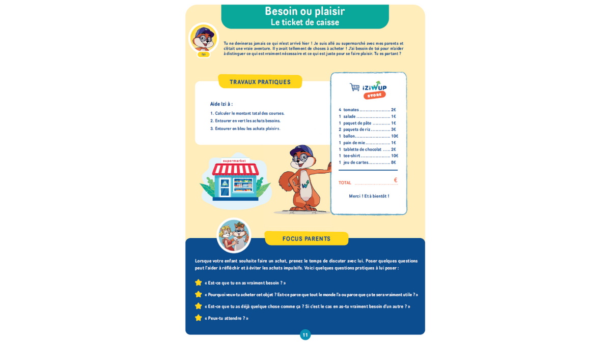 Izi'book "Le cahier d'éducation financière à partir de 7 ans"